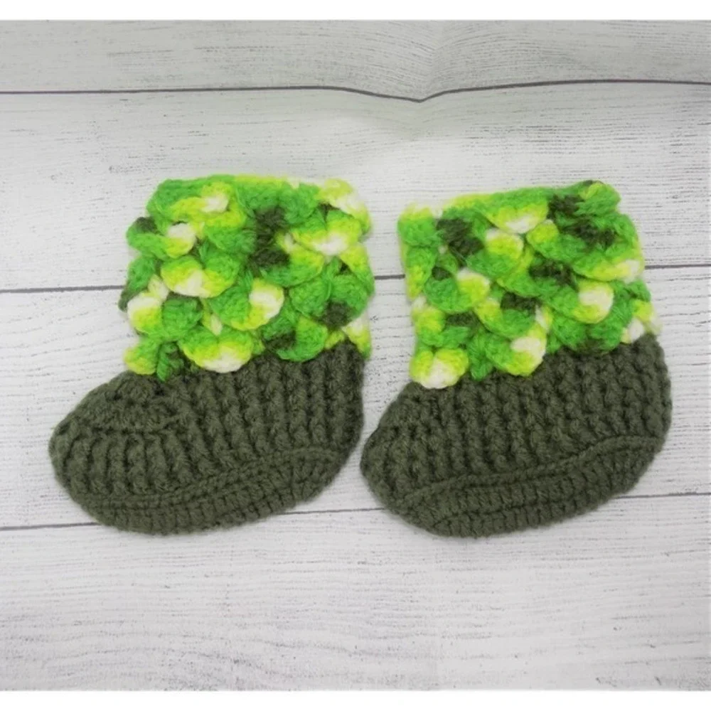 Baby Booties Crocodile Stitch‎ Crochet Baby Shoes